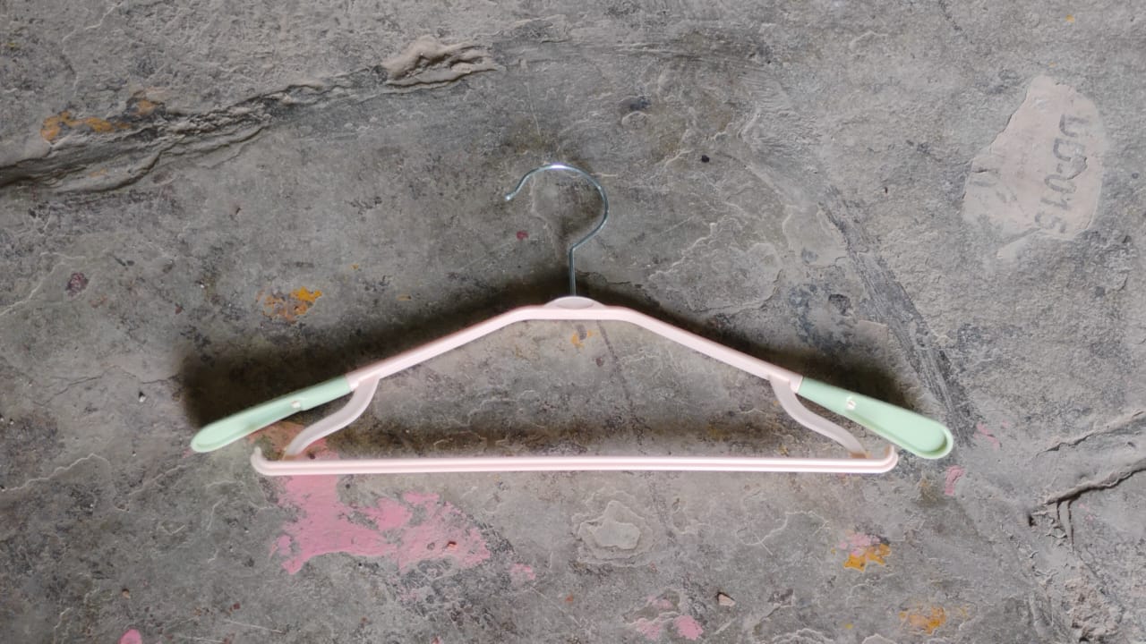 PP Cloth Hanger Set of 1 with Zinc Plated Steel Hook (1 Pc) PP Cloth Hanger Set of 1 with Zinc Plated Steel Hook (1 Pc)